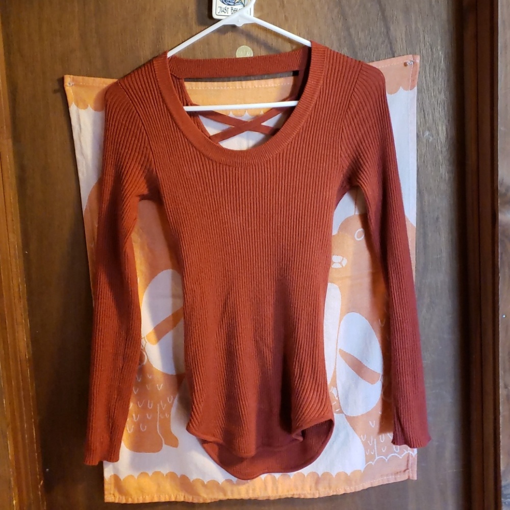 Burnt orange sweater